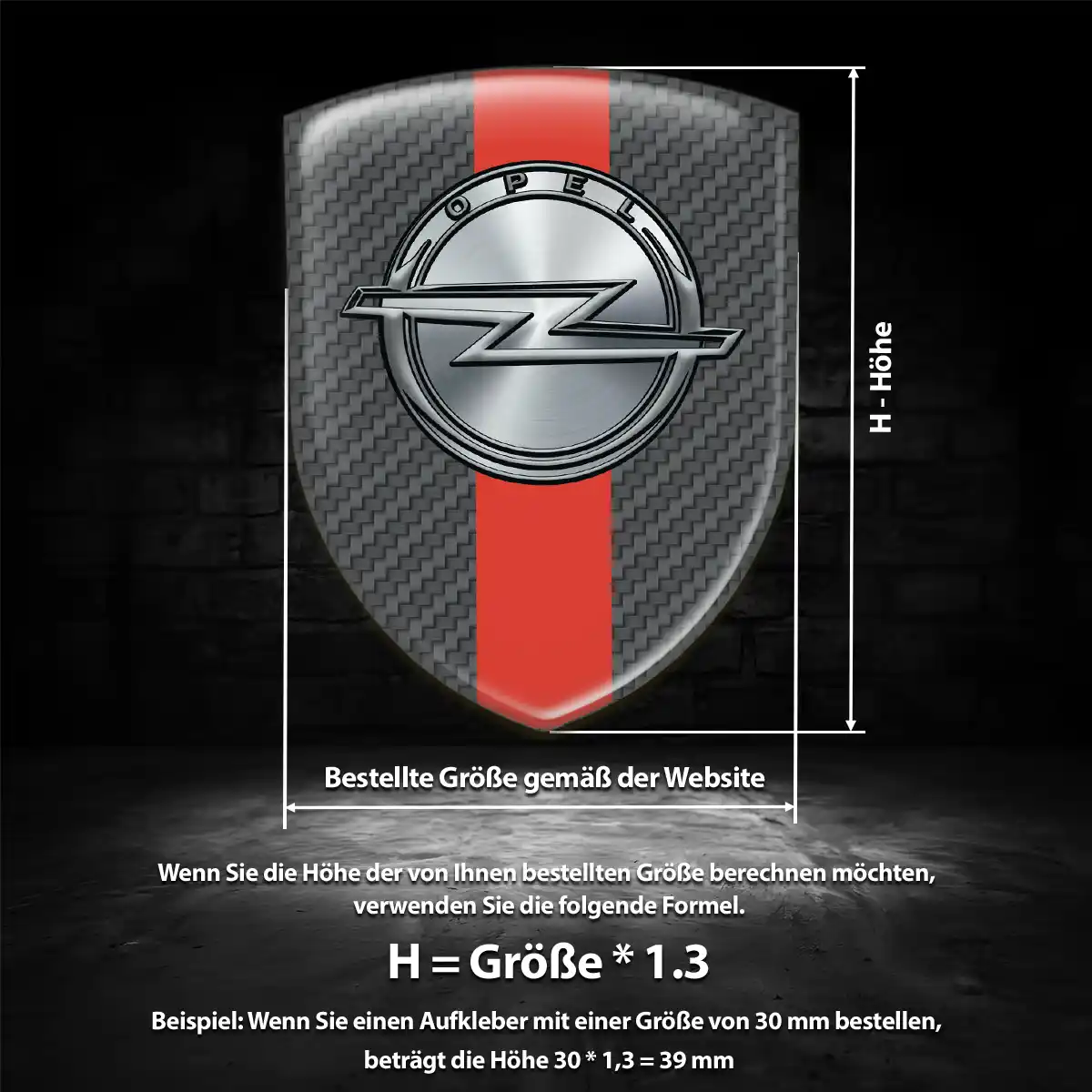 Opel Aufkleber Emblem Erstklassige Qualität
