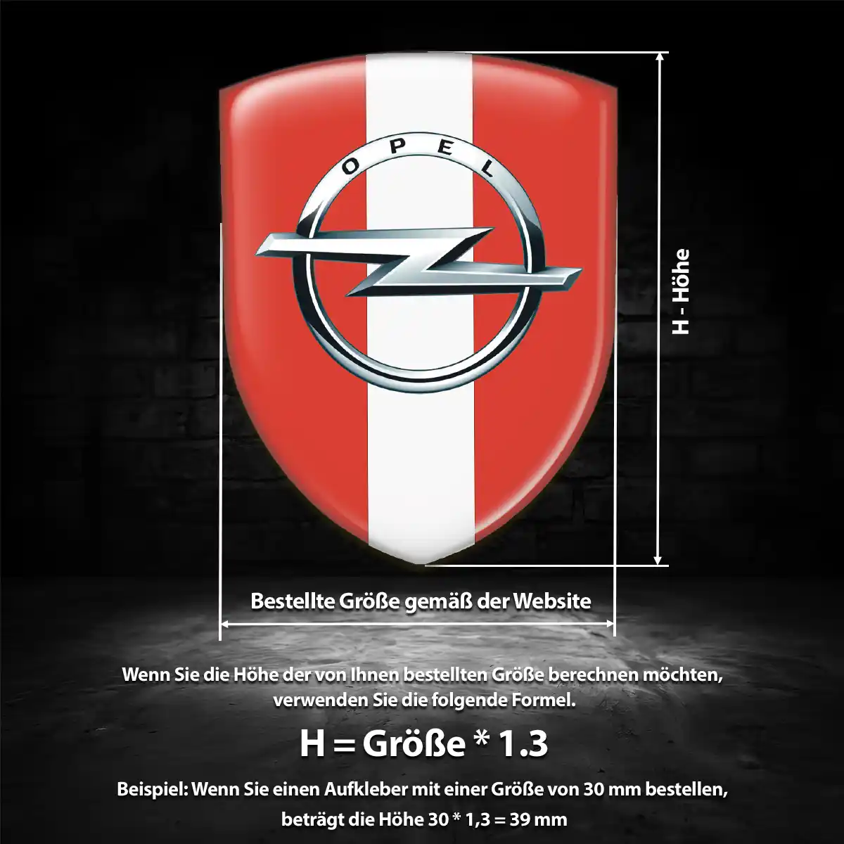 Opel Aufkleber Emblem Modernes Design