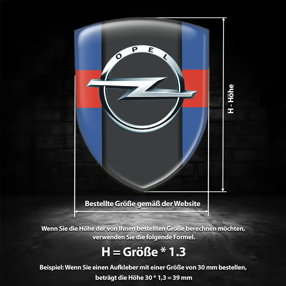 Opel Aufkleber Emblem Wappen Auto Hochwertiges Harz