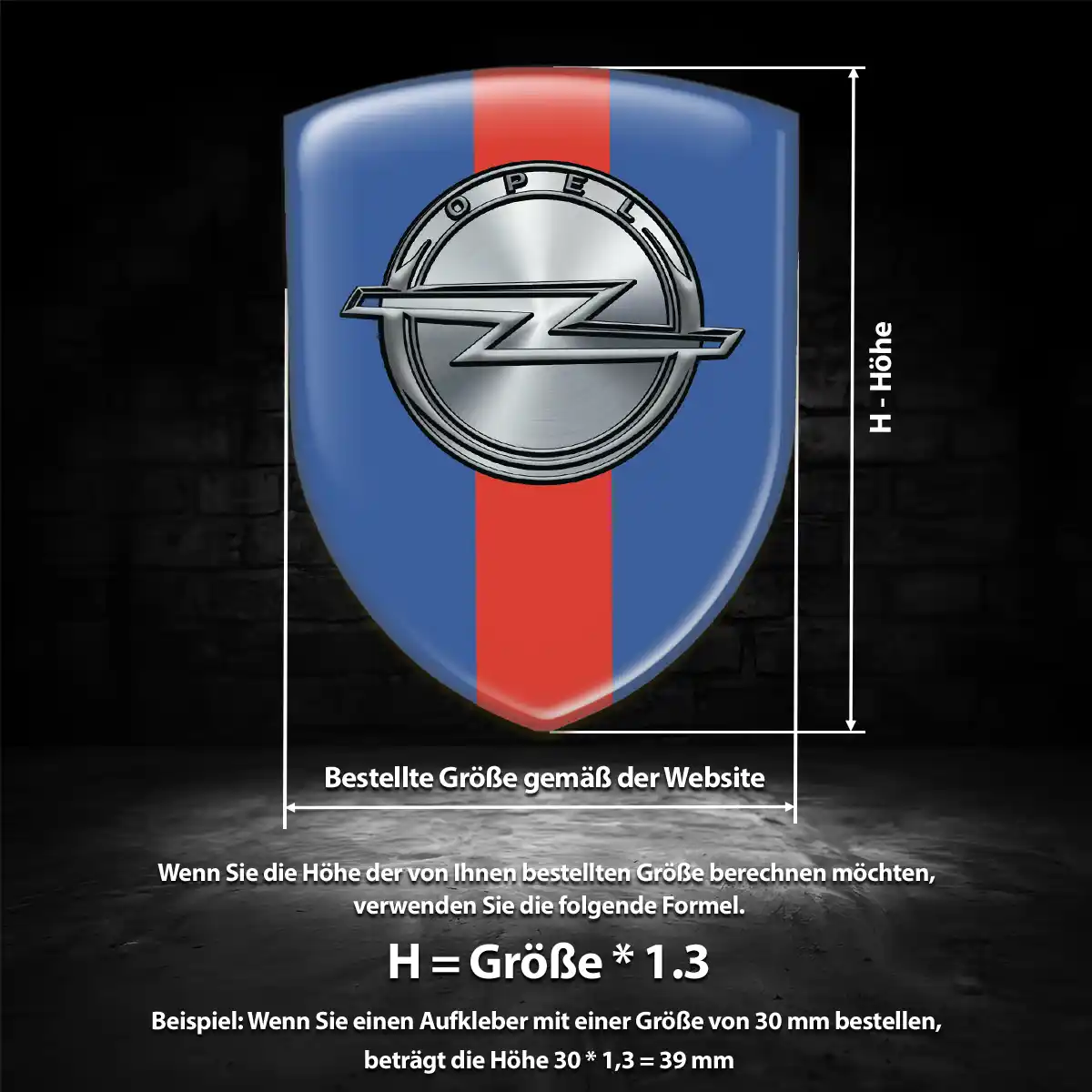 Opel Aufkleber Emblem Wappen Auto Tuningfahrzeug