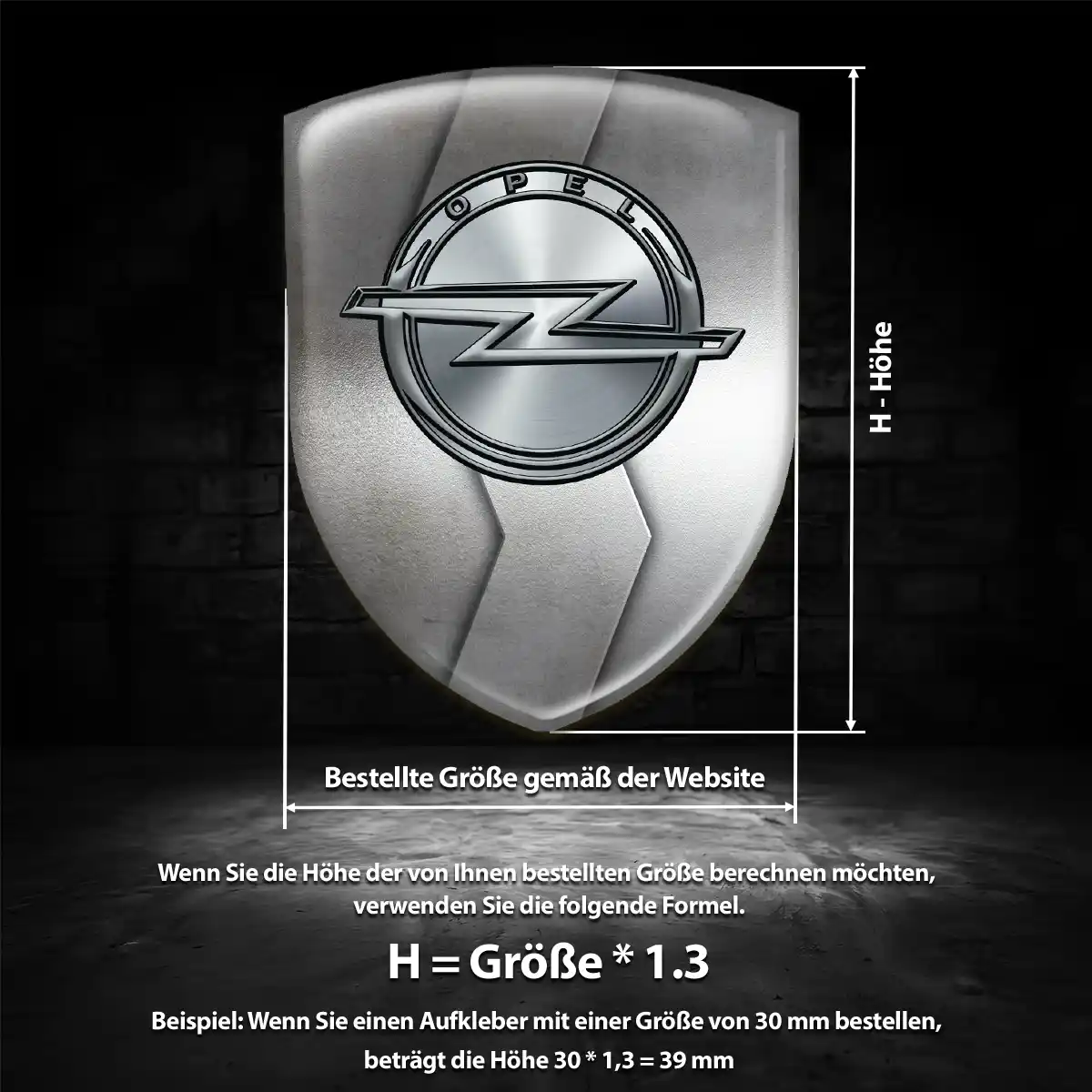 Opel Aufkleber Emblem Wappen Luxus-Edition