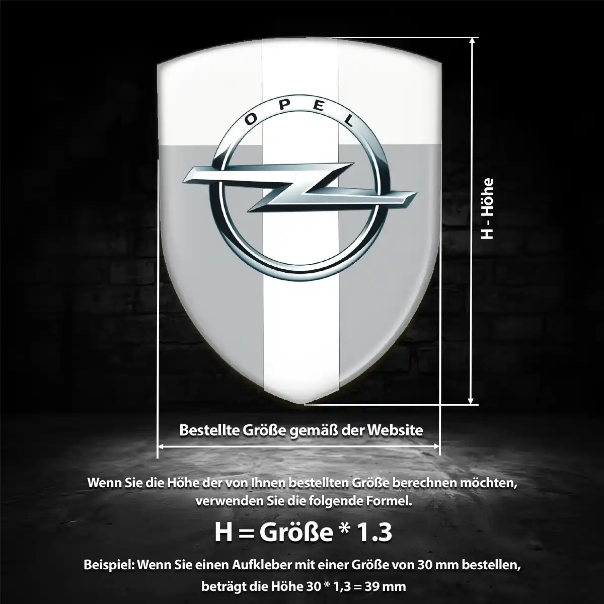 Opel Aufkleber Emblem Wappen Tuningfahrzeug