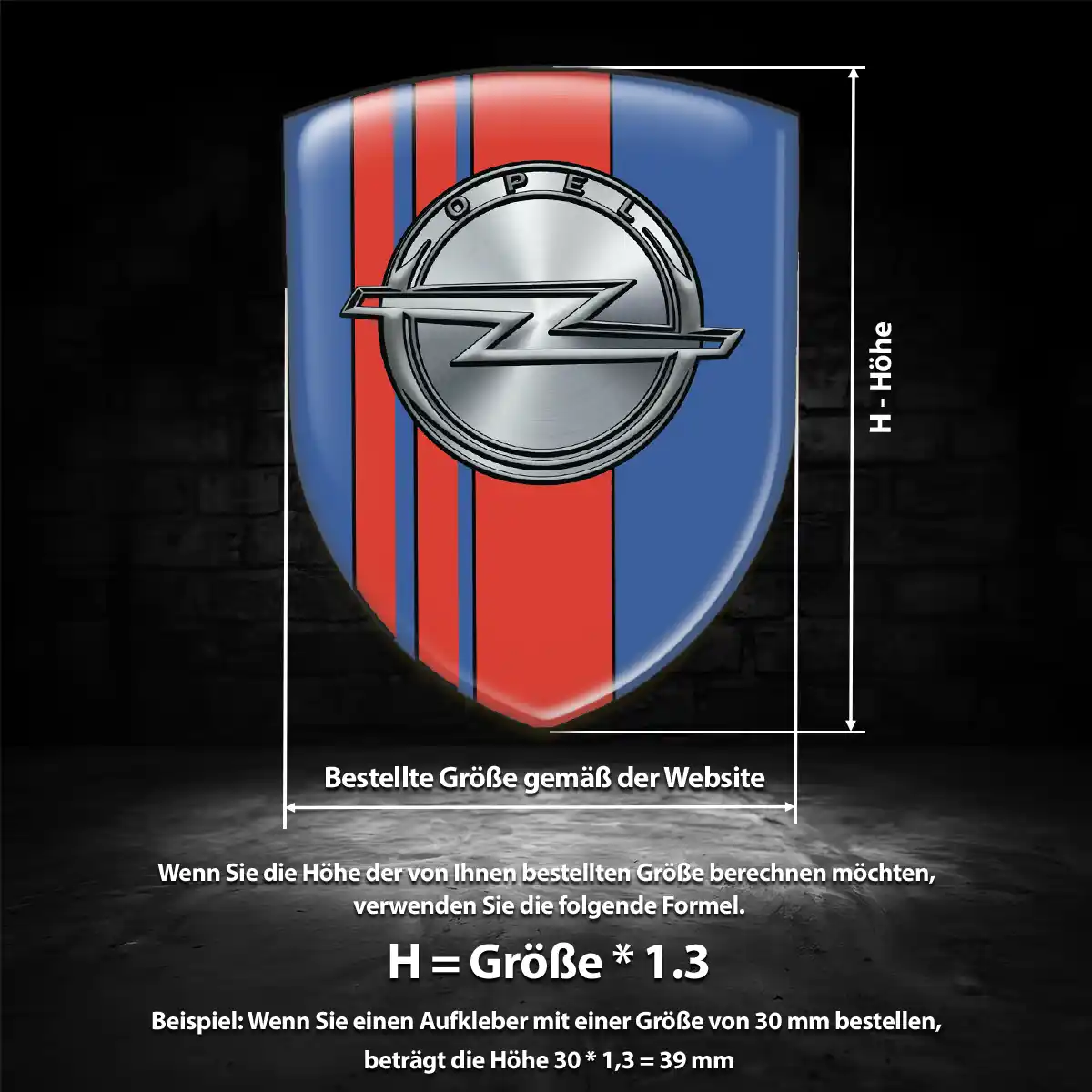 Opel Aufkleber Embleme Silikon Auto Tuningfahrzeug