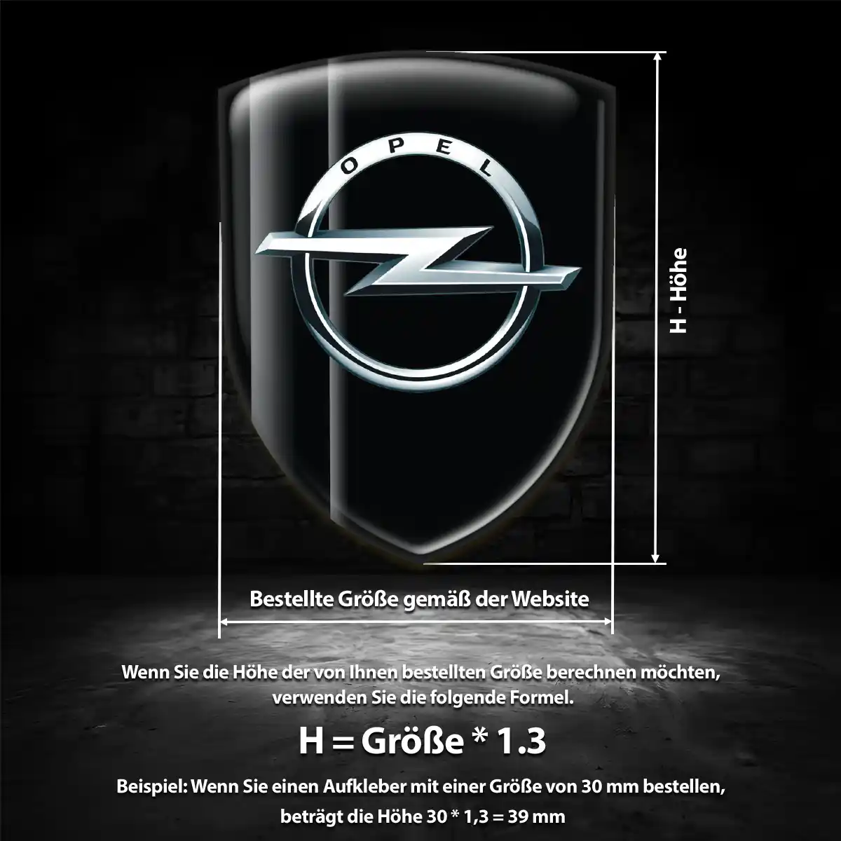 Opel Aufkleber Embleme Silikon Edles Design