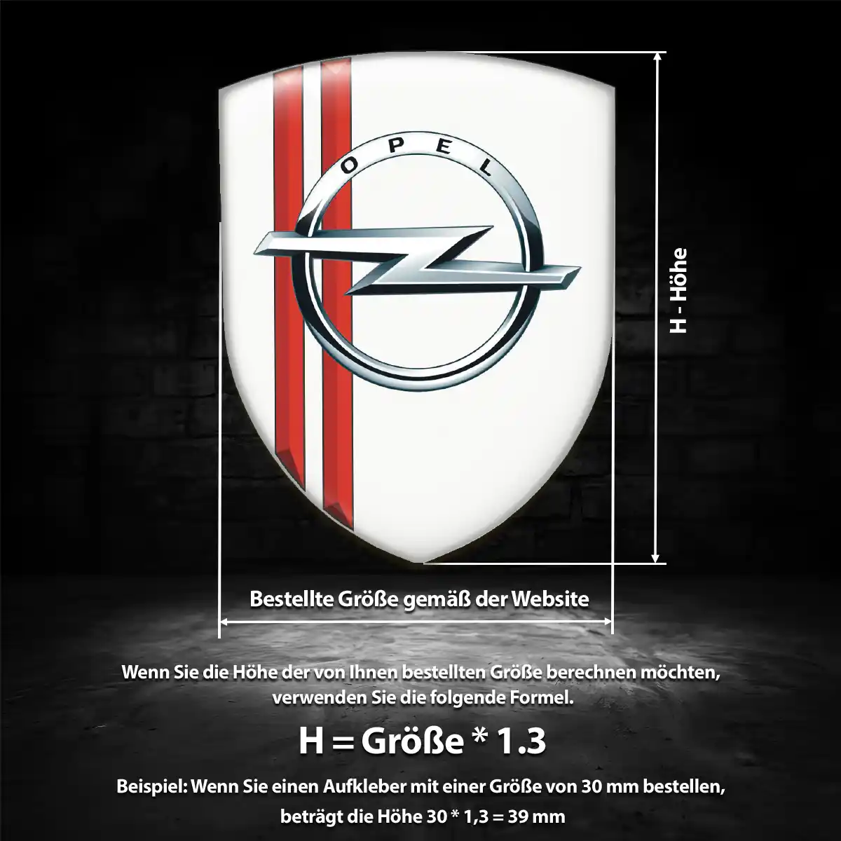 Opel Aufkleber Embleme Silikon Exterieurdesign