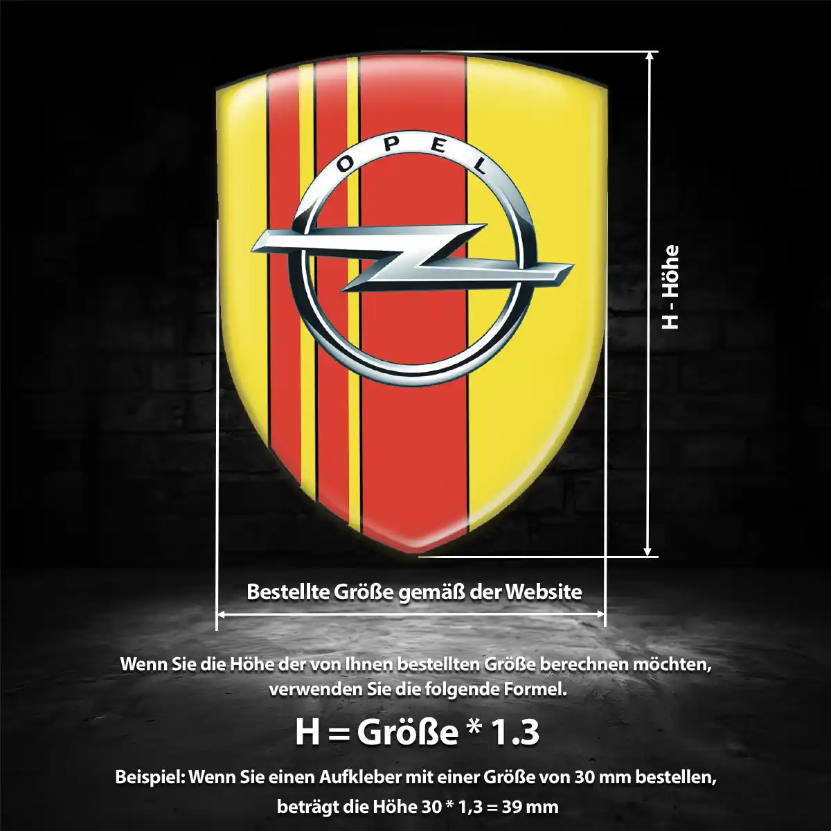 Opel Aufkleber Silikon Embleme Edles Design