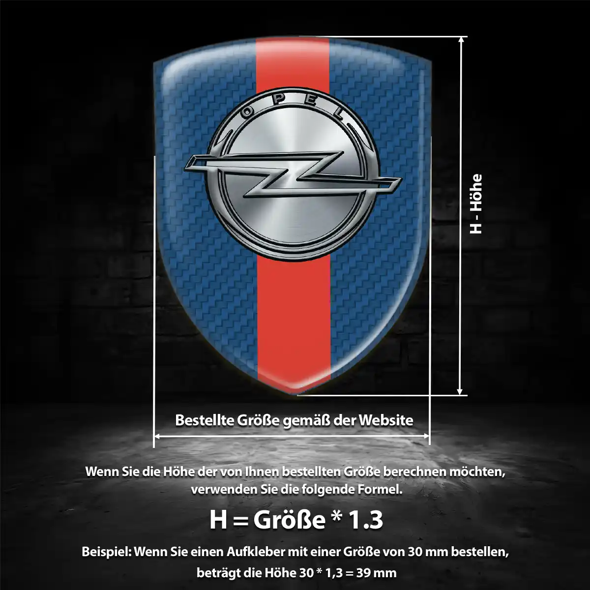 Opel Aufkleber Wappen Emblem Ausdrucksstarkes Design