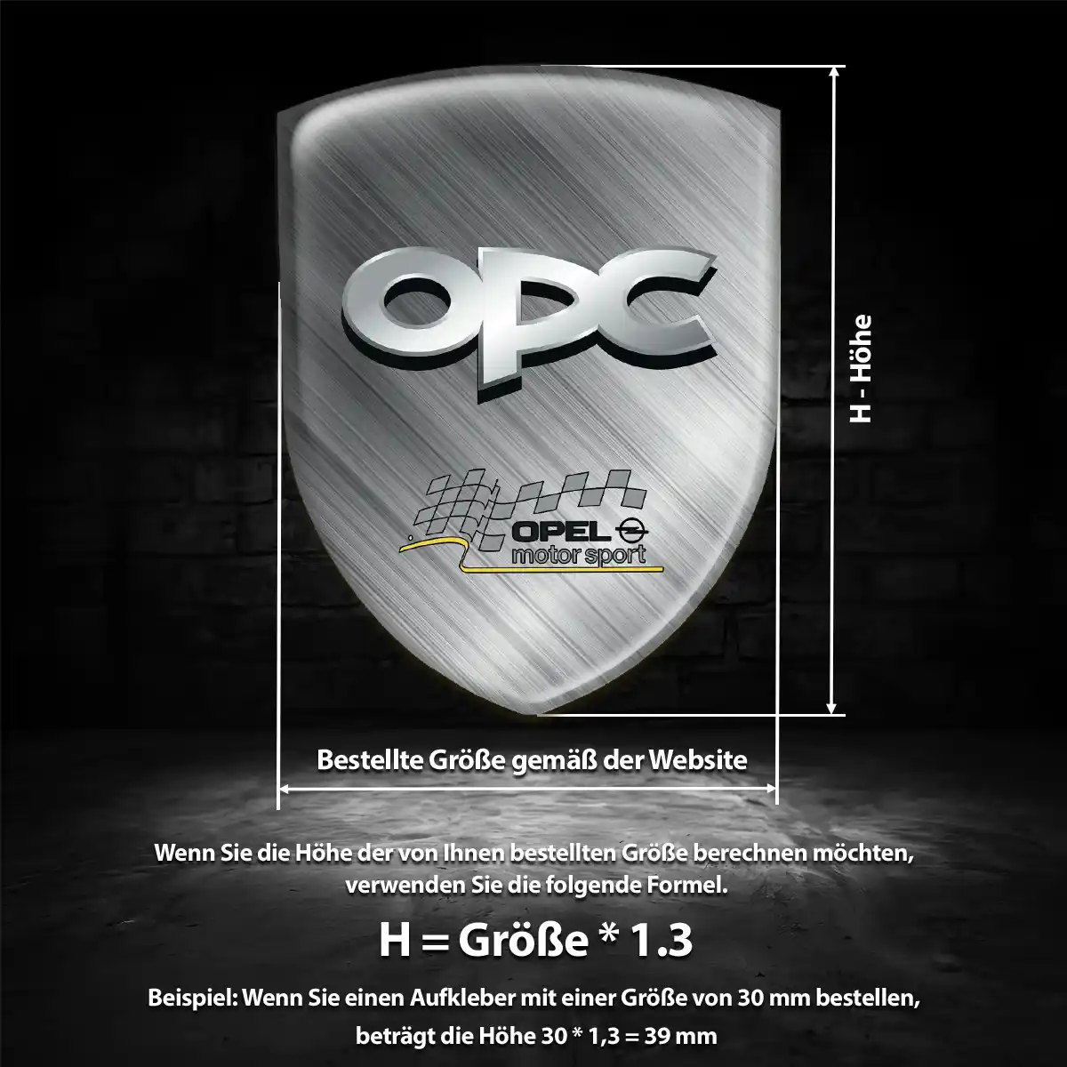 Opel Aufkleber Wappen Emblem Hochwertiges Harz