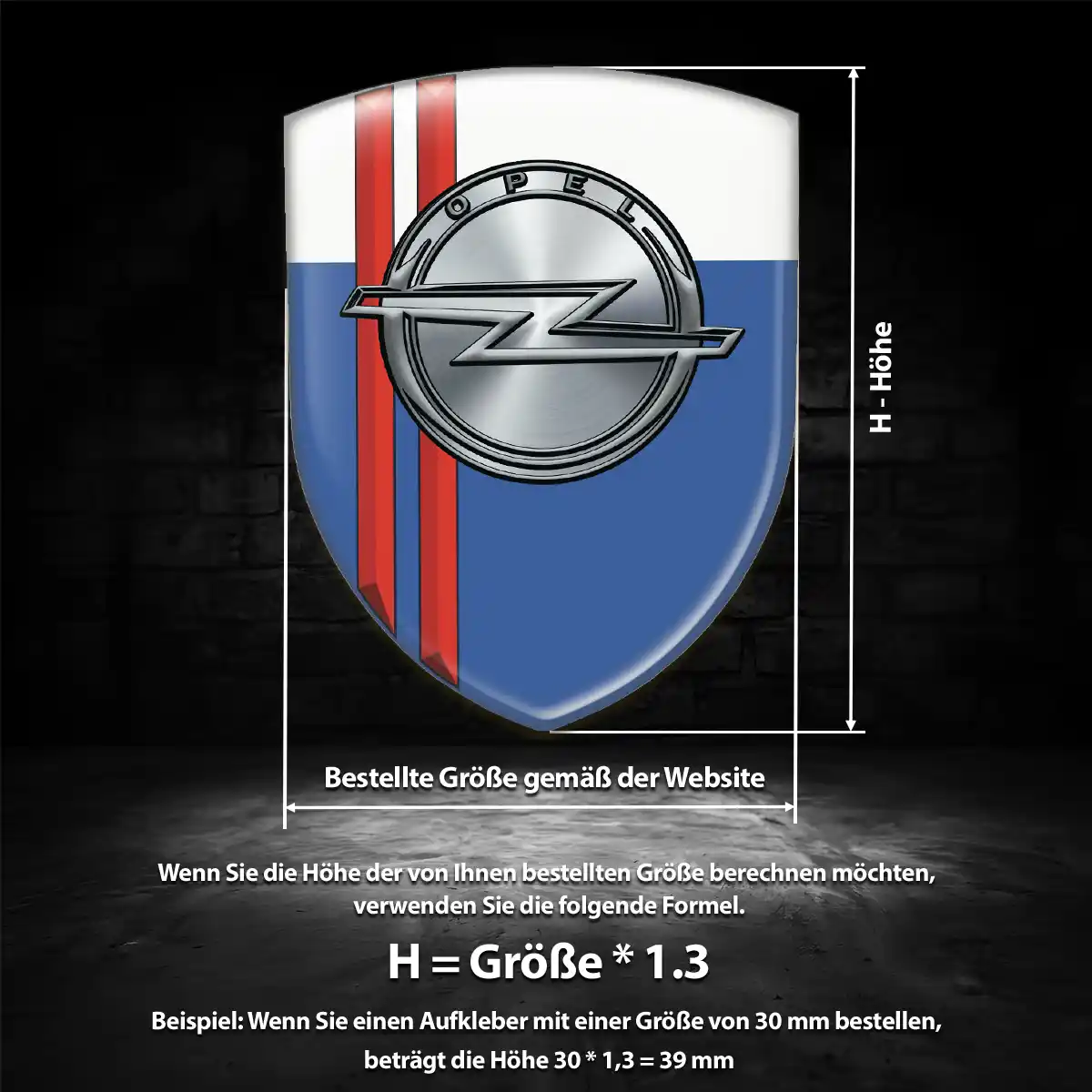 Opel Aufkleber Wappen Emblem Premium-Edition