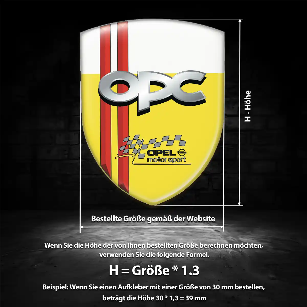 Opel Aufkleber Wappen Hochwertiges Harz