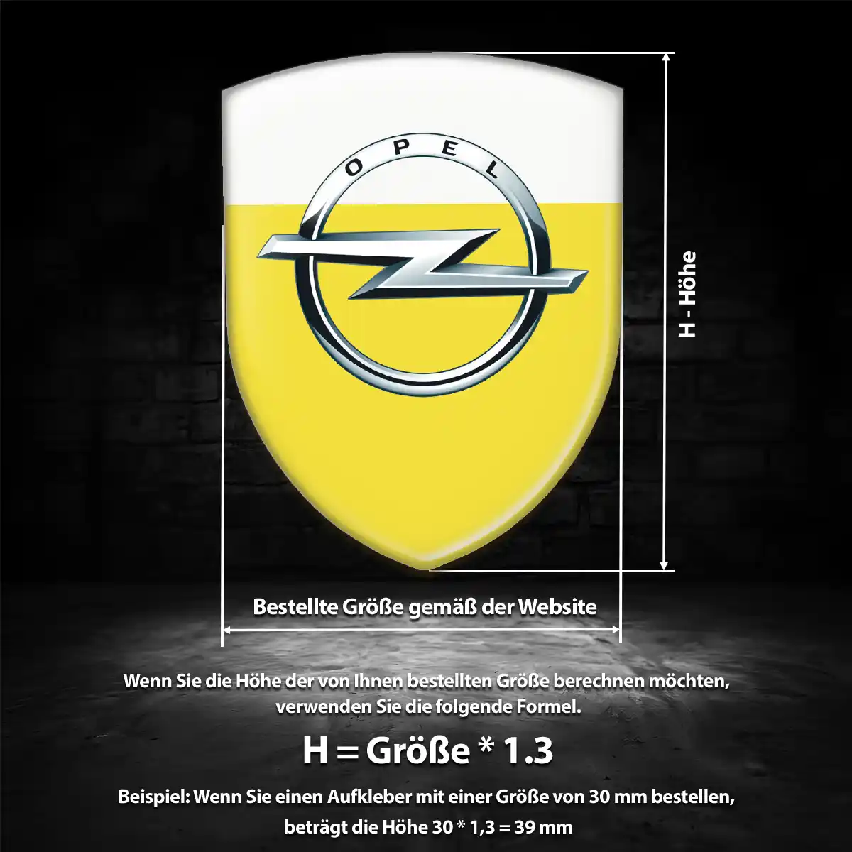 Opel Aufkleber Wappen Modernes Design