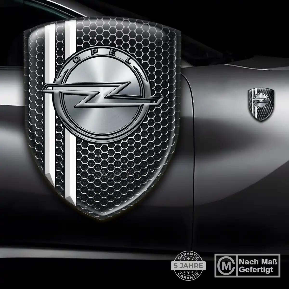 Opel Aufkleber Wappen Tuningfahrzeug