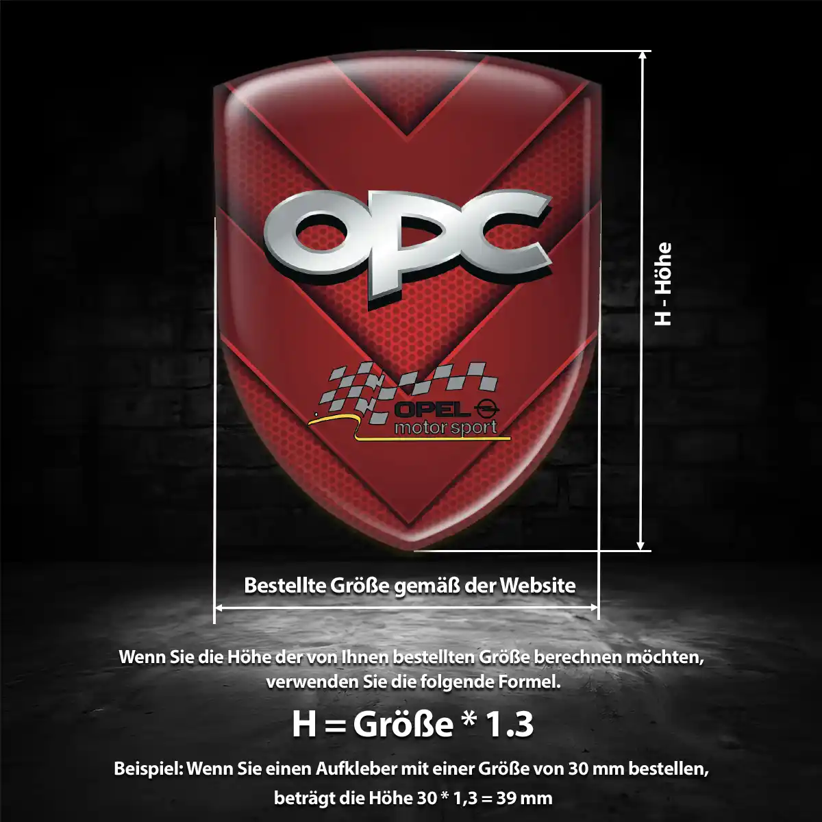 Opel Emblem Aufkleber Auto Limitierte Auflage