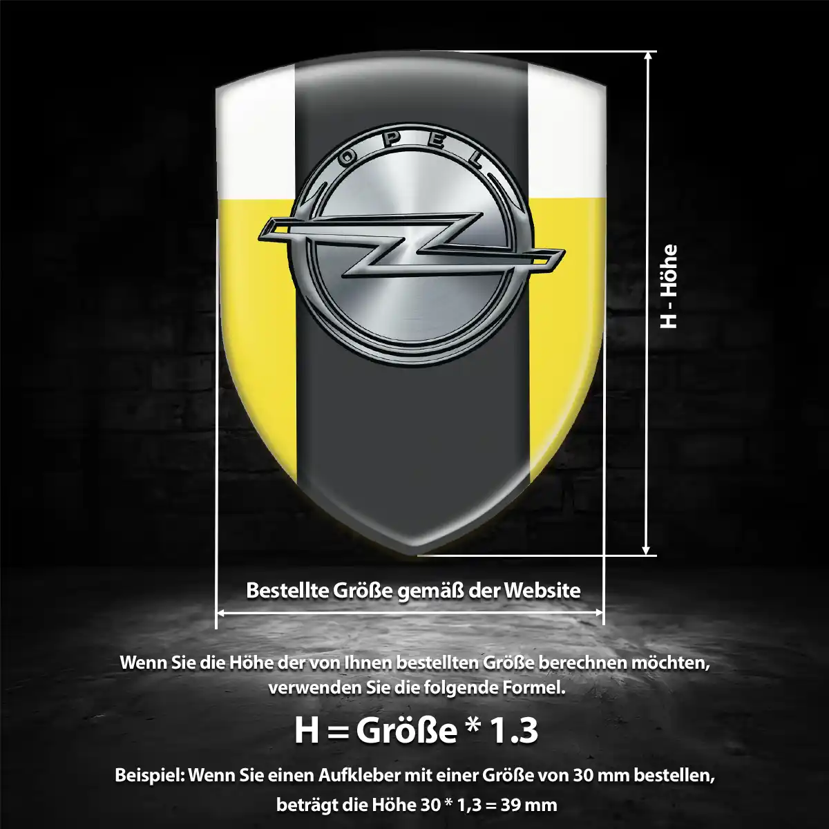 Opel Emblem Aufkleber Auto Luxus-Edition