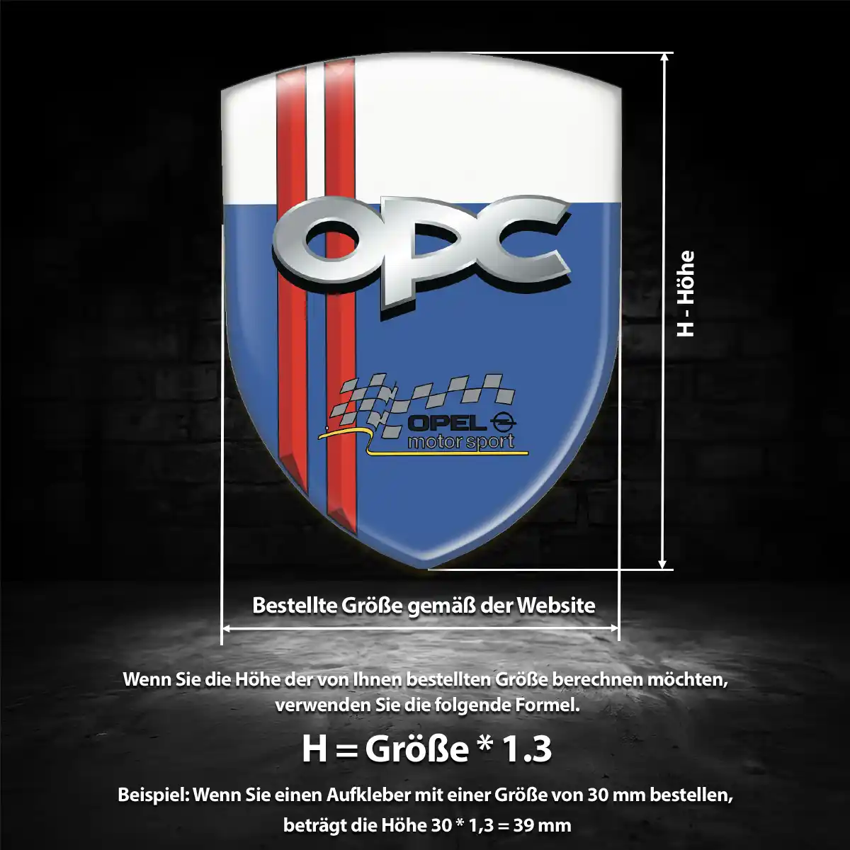 Opel Emblem Aufkleber Auto Premium-Edition