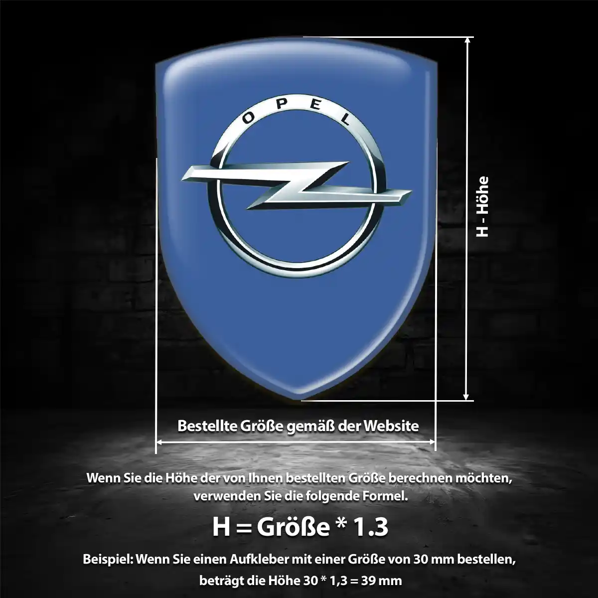 Opel Emblem Aufkleber Interieurdesign