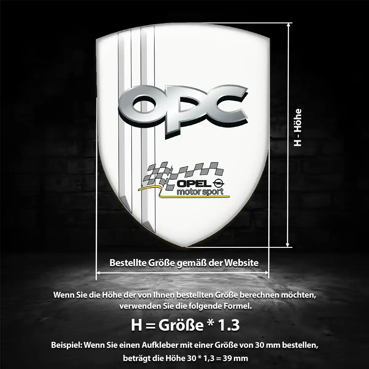 Opel Emblem Aufkleber Luxus-Edition