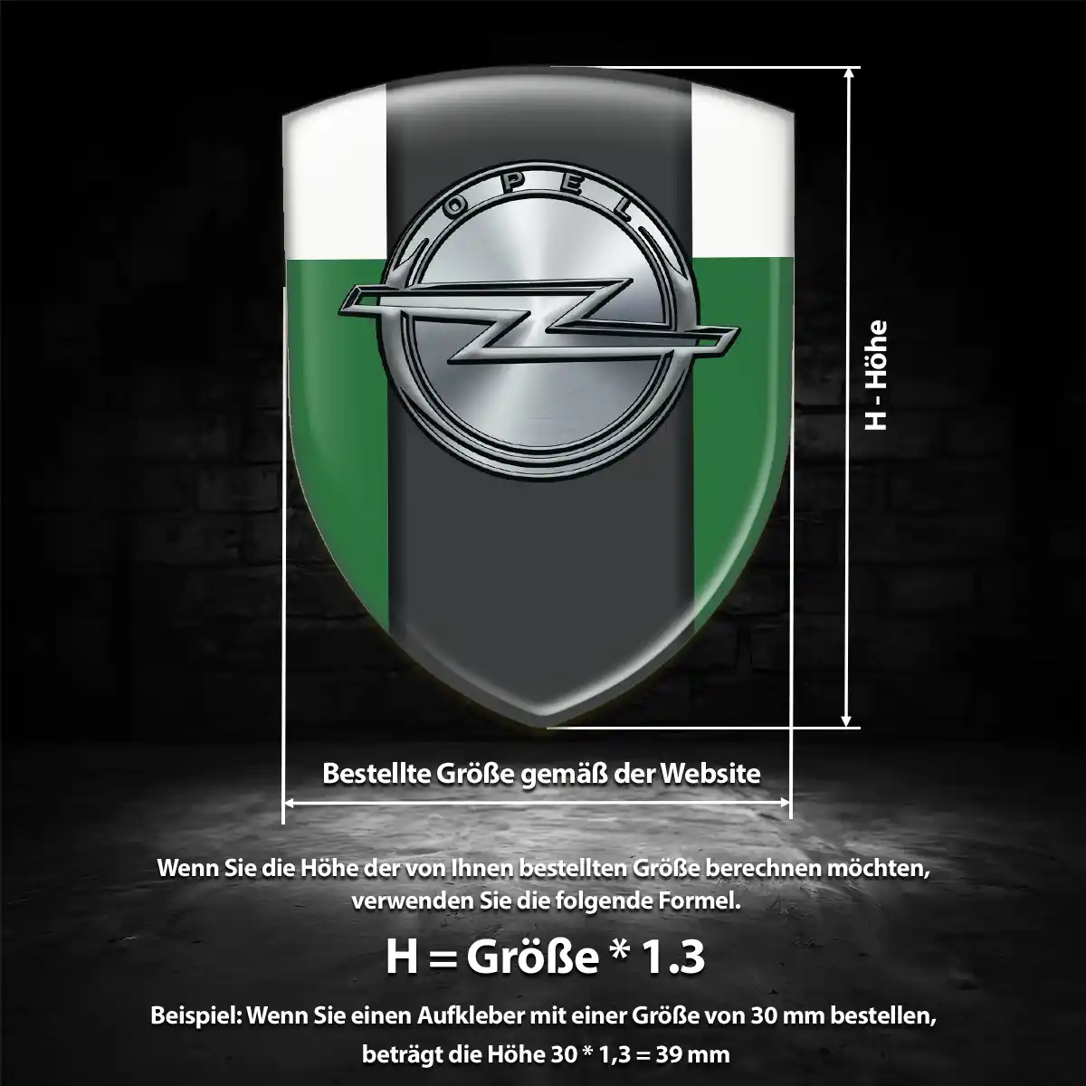 Opel Emblem Aufkleber Markenedition
