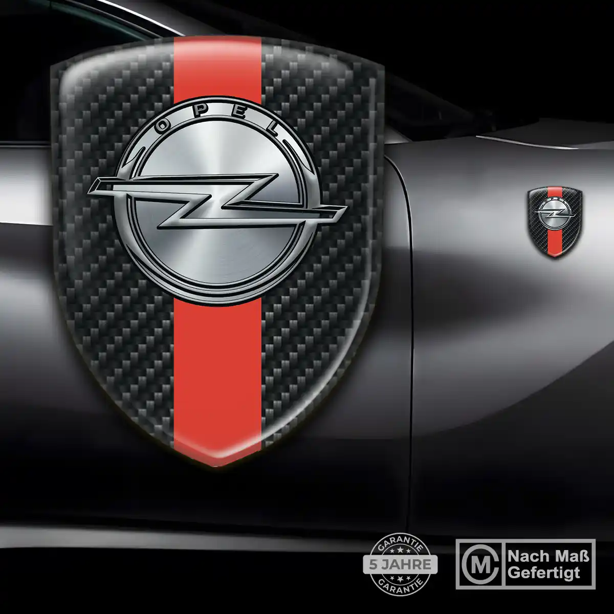 Opel Emblem Aufkleber Tuningfahrzeug