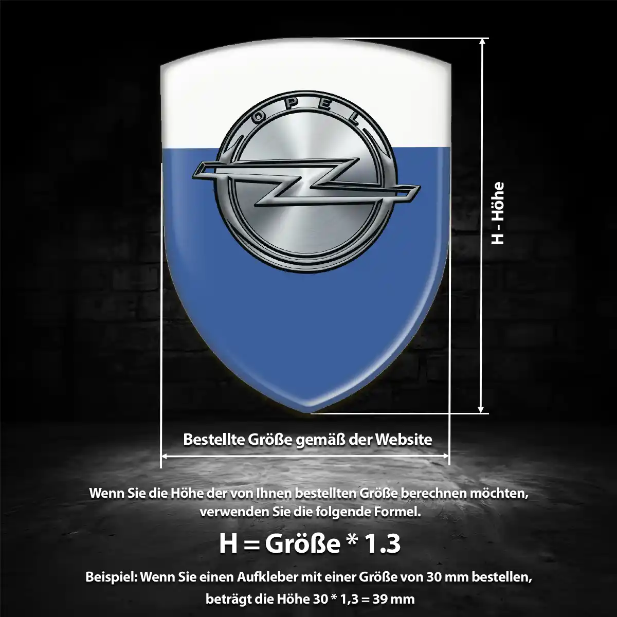 Opel Emblem Aufkleber Wappen Auto Luxus-Edition
