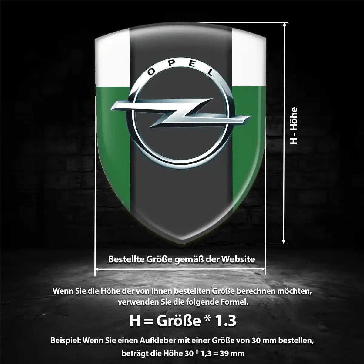 Opel Emblem Aufkleber Wappen Erstklassige Qualität