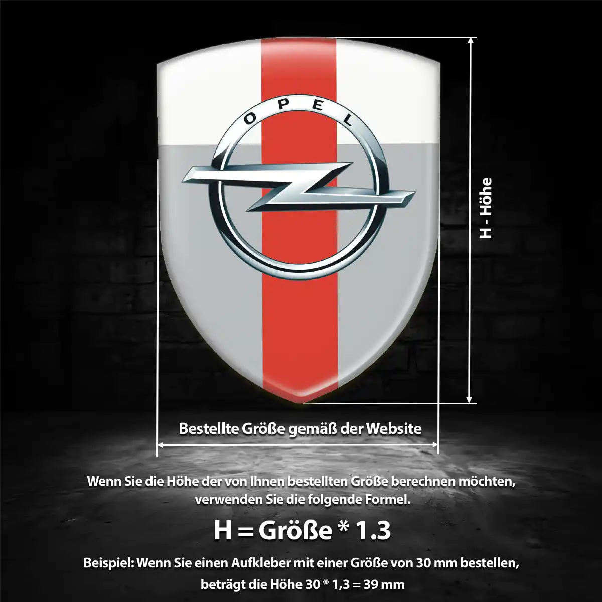 Opel Emblem Aufkleber Wappen Hohe Qualität