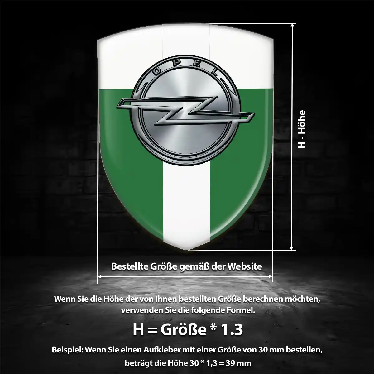 Opel Emblem Aufkleber Wappen Premiumqualität