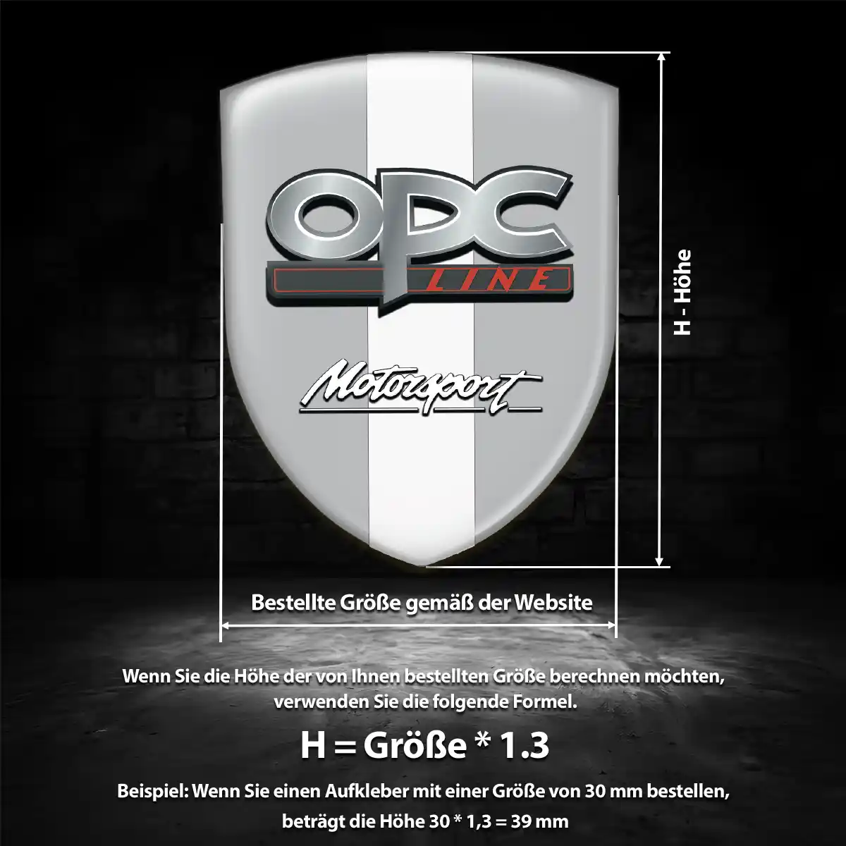 Opel Emblem Aufkleber Wappen Tuningfahrzeug