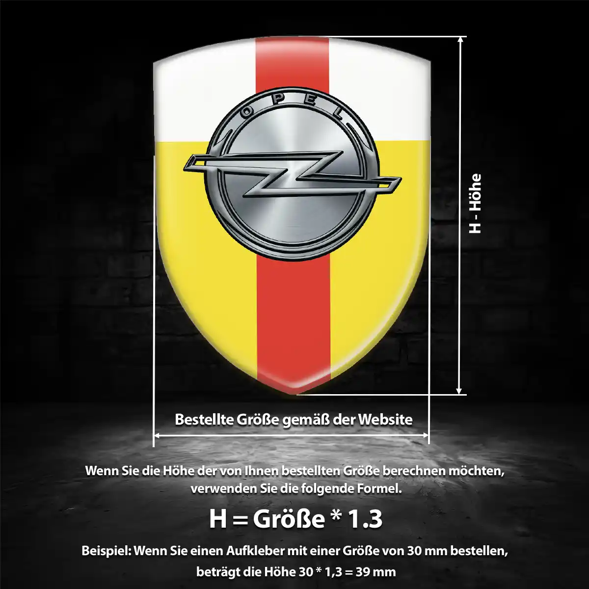 Opel Emblem Wappen Aufkleber Anspruchsvolles Design