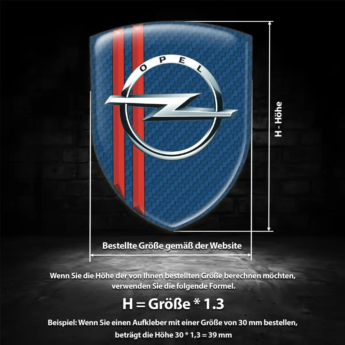 Opel Emblem Wappen Aufkleber Auto Hochwertiges Harz