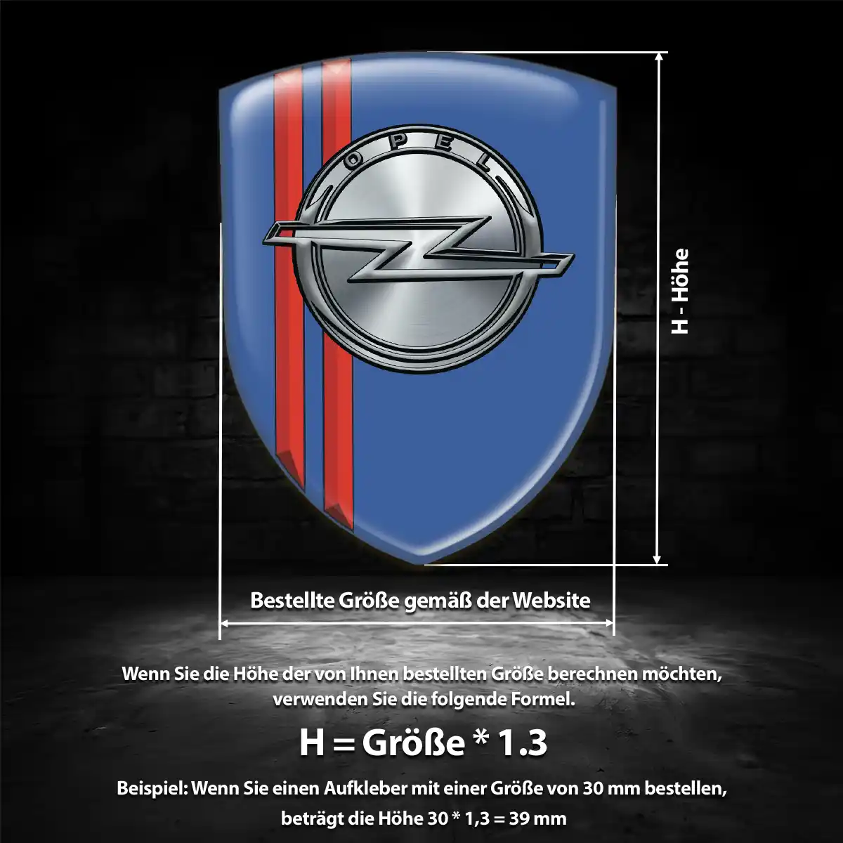 Opel Emblem Wappen Aufkleber Elegantes Design