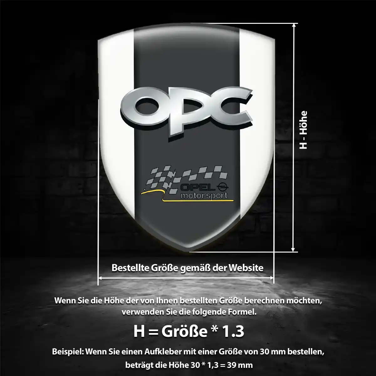 Opel Emblem Wappen Aufkleber Premium-Edition