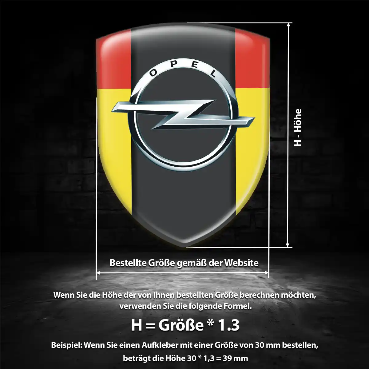 Opel Emblem Wappen Aufkleber Premiumqualität
