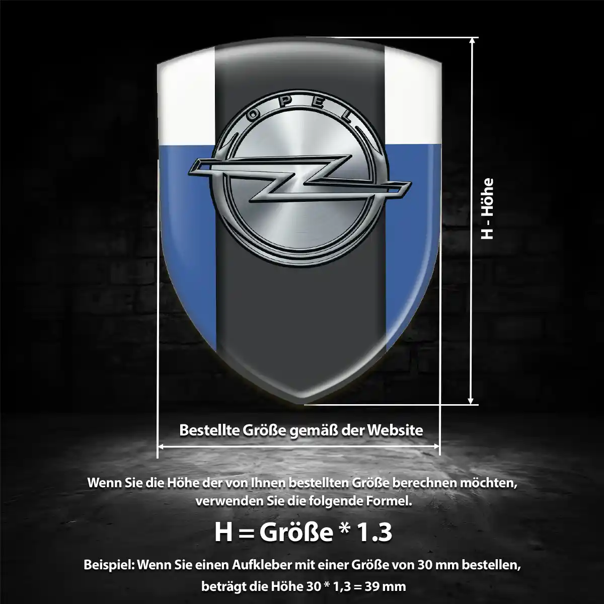 Opel Emblem Wappen Auto Hochwertiges Harz