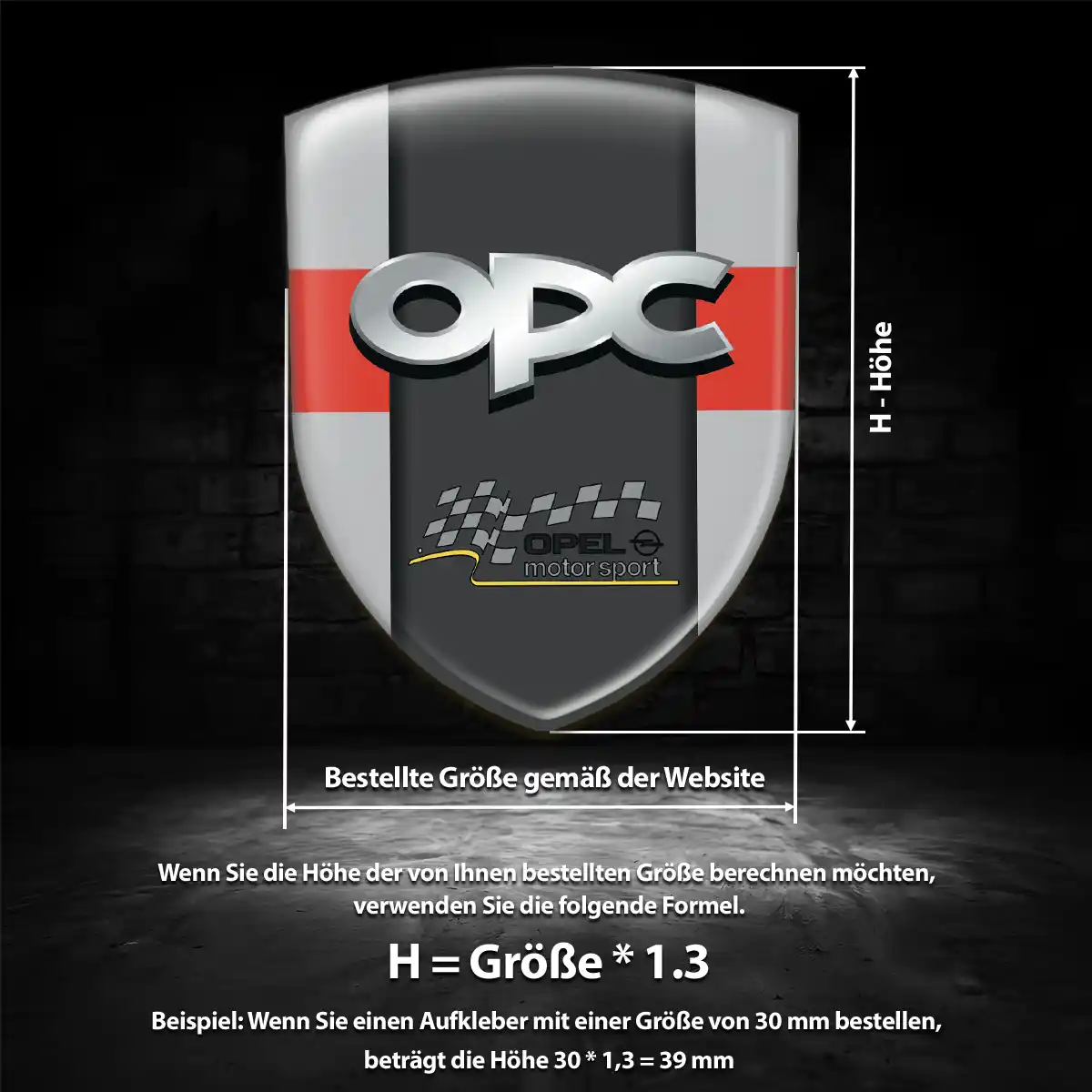 Opel Emblem Wappen Tuningfahrzeug