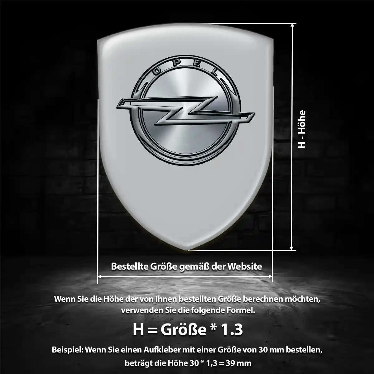 Opel Embleme Silikon Aufkleber Auto Luxus-Edition