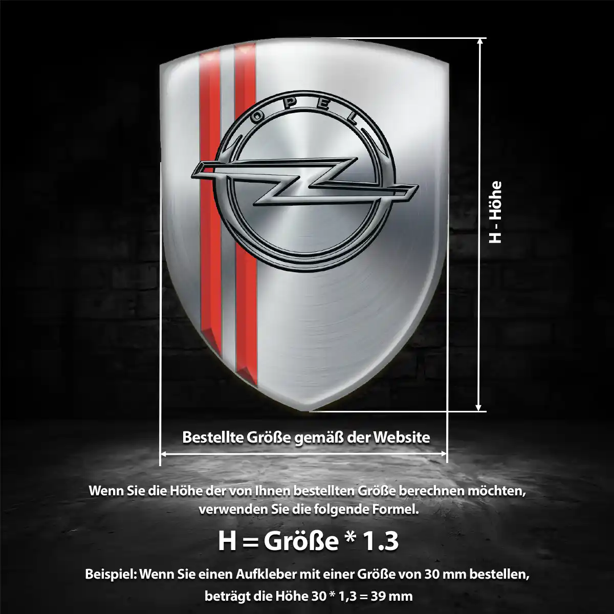 Opel Embleme Silikon Aufkleber Edles Design