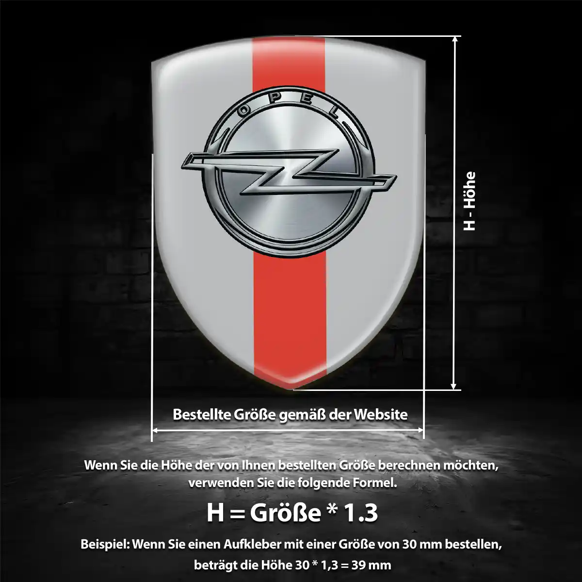 Opel Embleme Silikon Aufkleber Premiumqualität