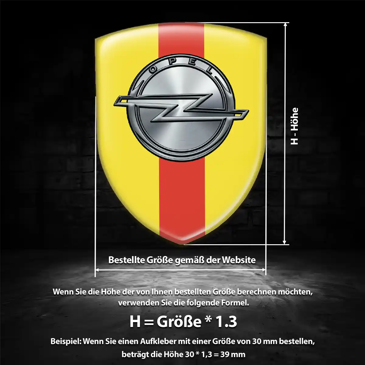 Opel Silikon Aufkleber Embleme Erstklassige Qualität