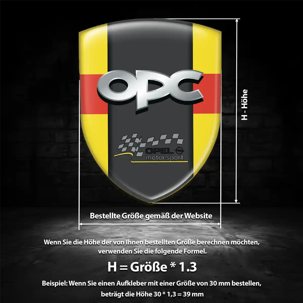 Opel Silikon Aufkleber Wappen Auto Hochwertiges Harz