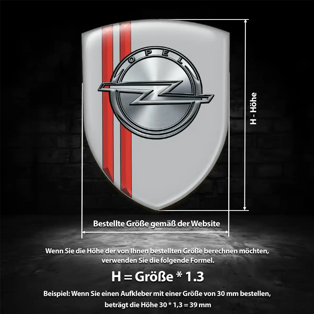 Opel Wappen Aufkleber Emblem Auto Elegantes Design