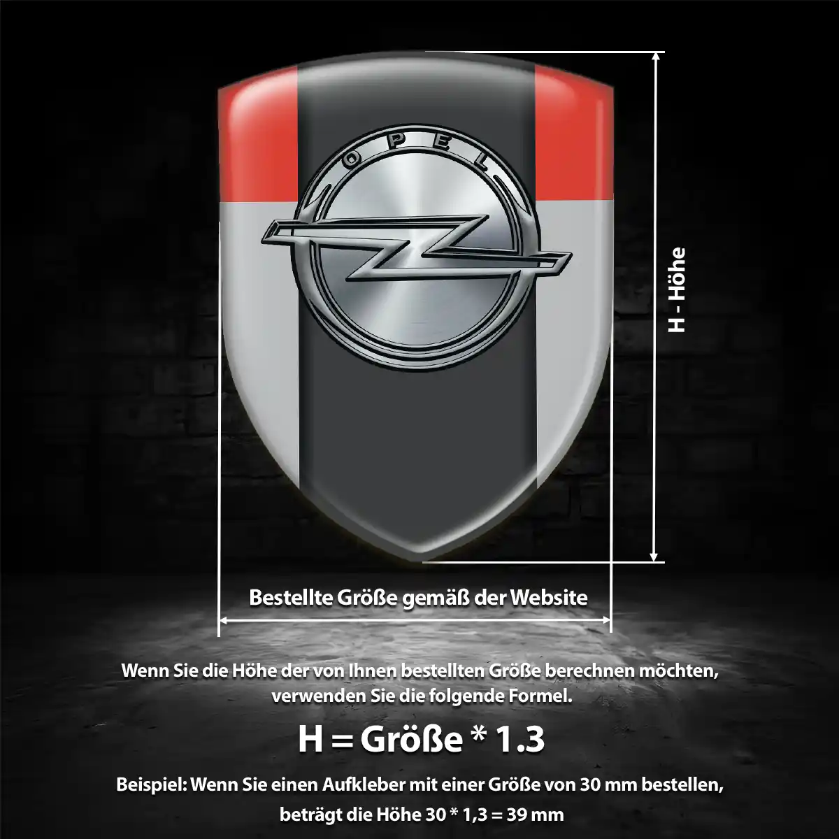 Opel Wappen Aufkleber Emblem Exterieurdesign