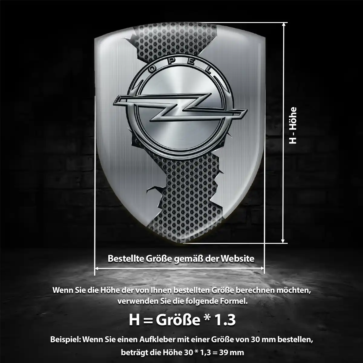 Opel Wappen Aufkleber Emblem Hohe Qualität