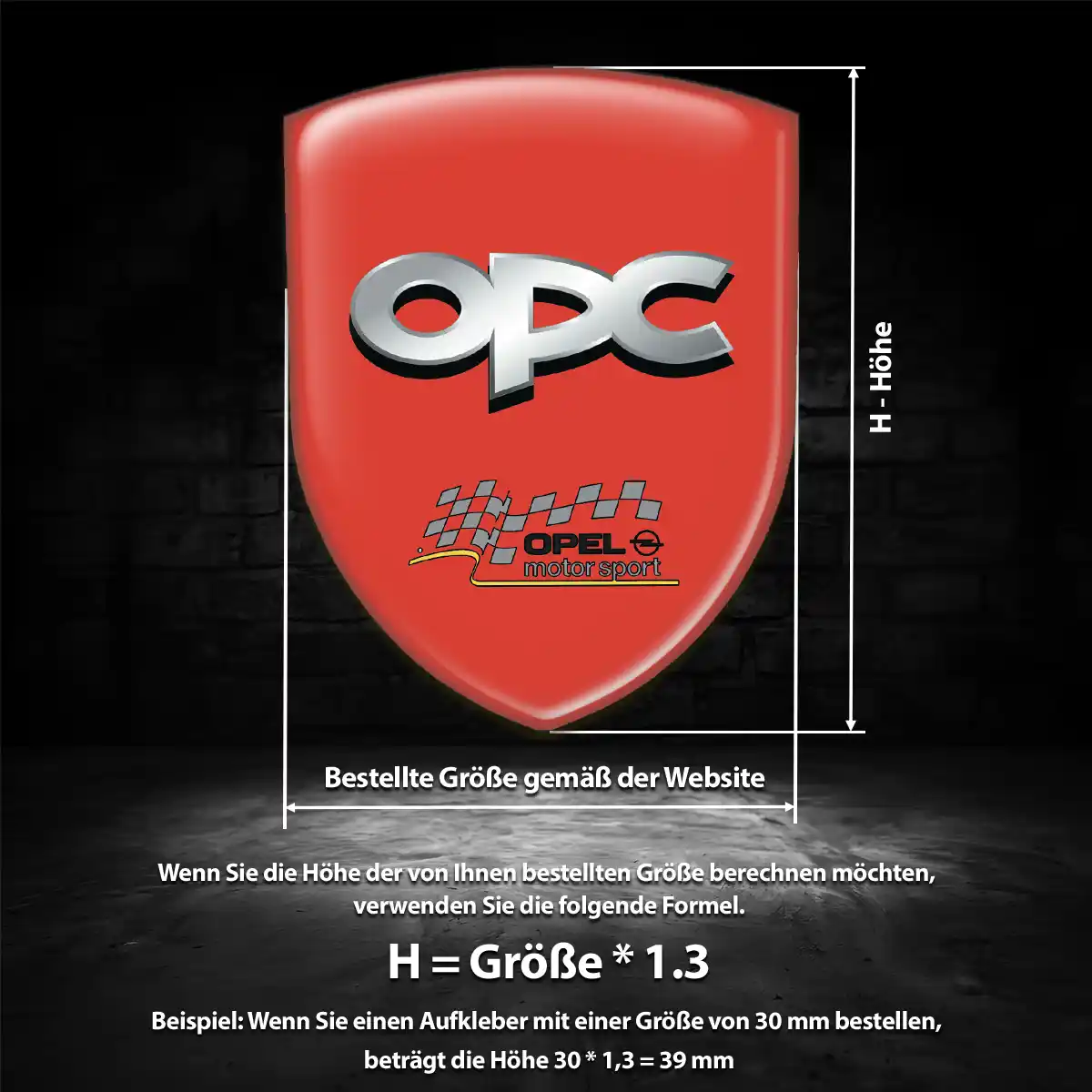 Opel Wappen Emblem Auto Hochwertiges Harz
