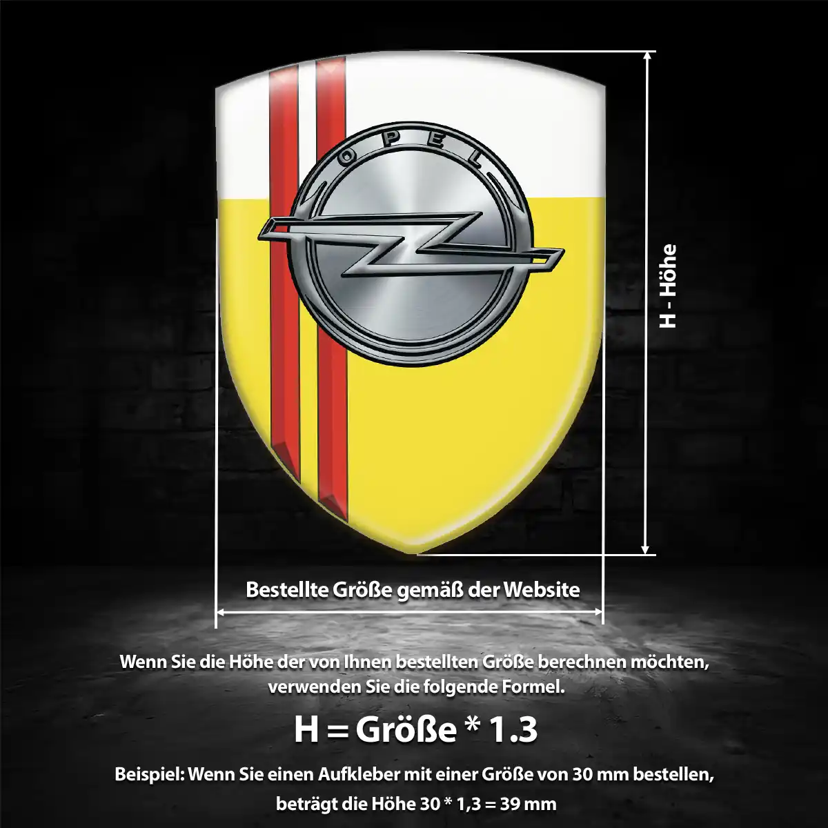 Opel Wappen Emblem Hochwertiges Harz
