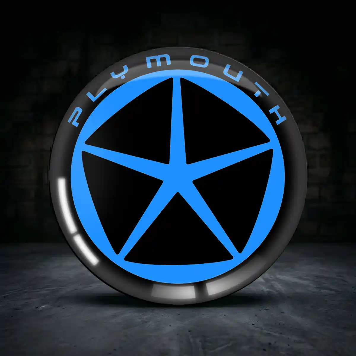 Plymouth Radmitte Aufkleber Nabendeckel Stilvolles Design