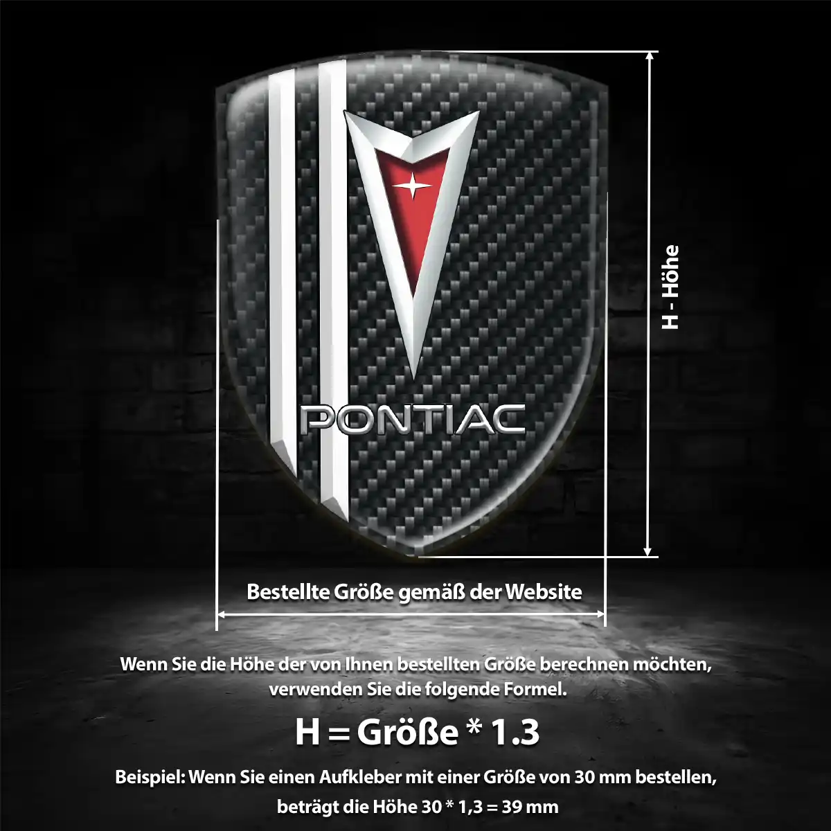 Pontiac 3D Gel Aufkleber Emblem Auto Hohe Qualität
