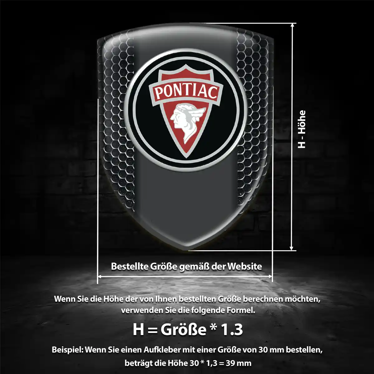 Pontiac 3D Gel Aufkleber Emblem Hohe Qualität
