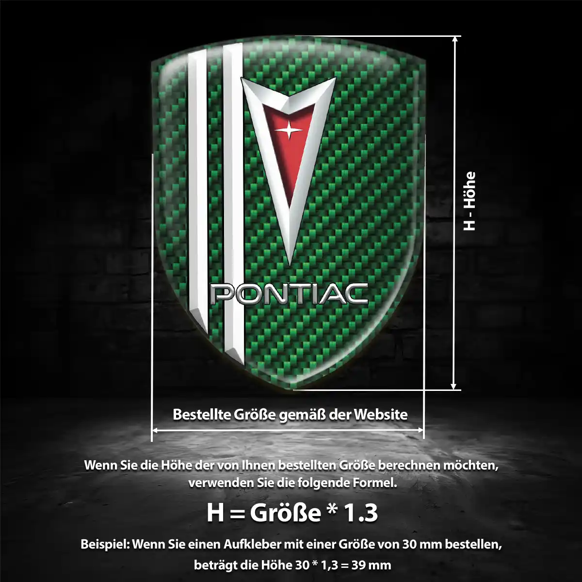Pontiac 3D Gel Aufkleber Embleme Auto Hohe Qualität