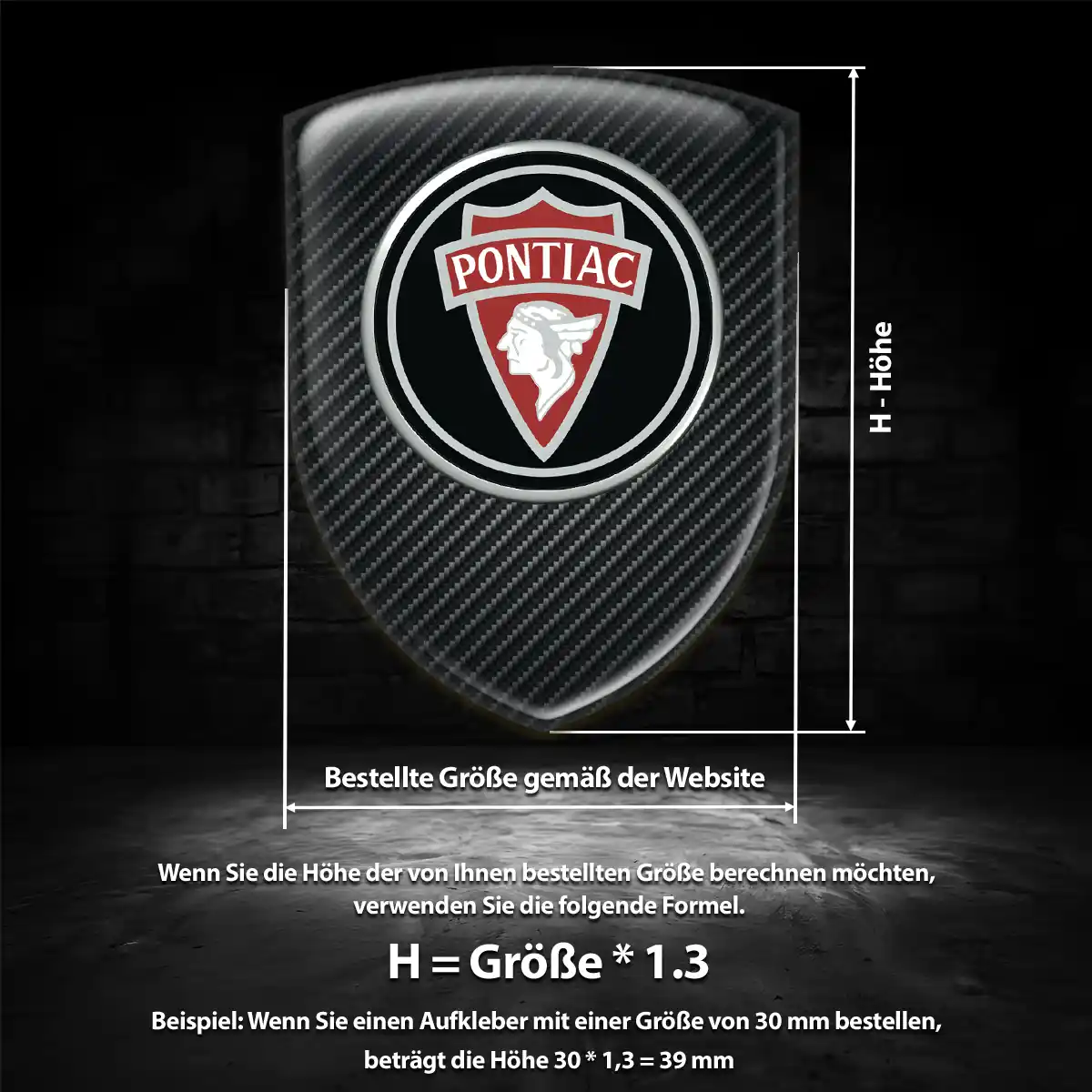 Pontiac 3D Gel Aufkleber Premium-Edition